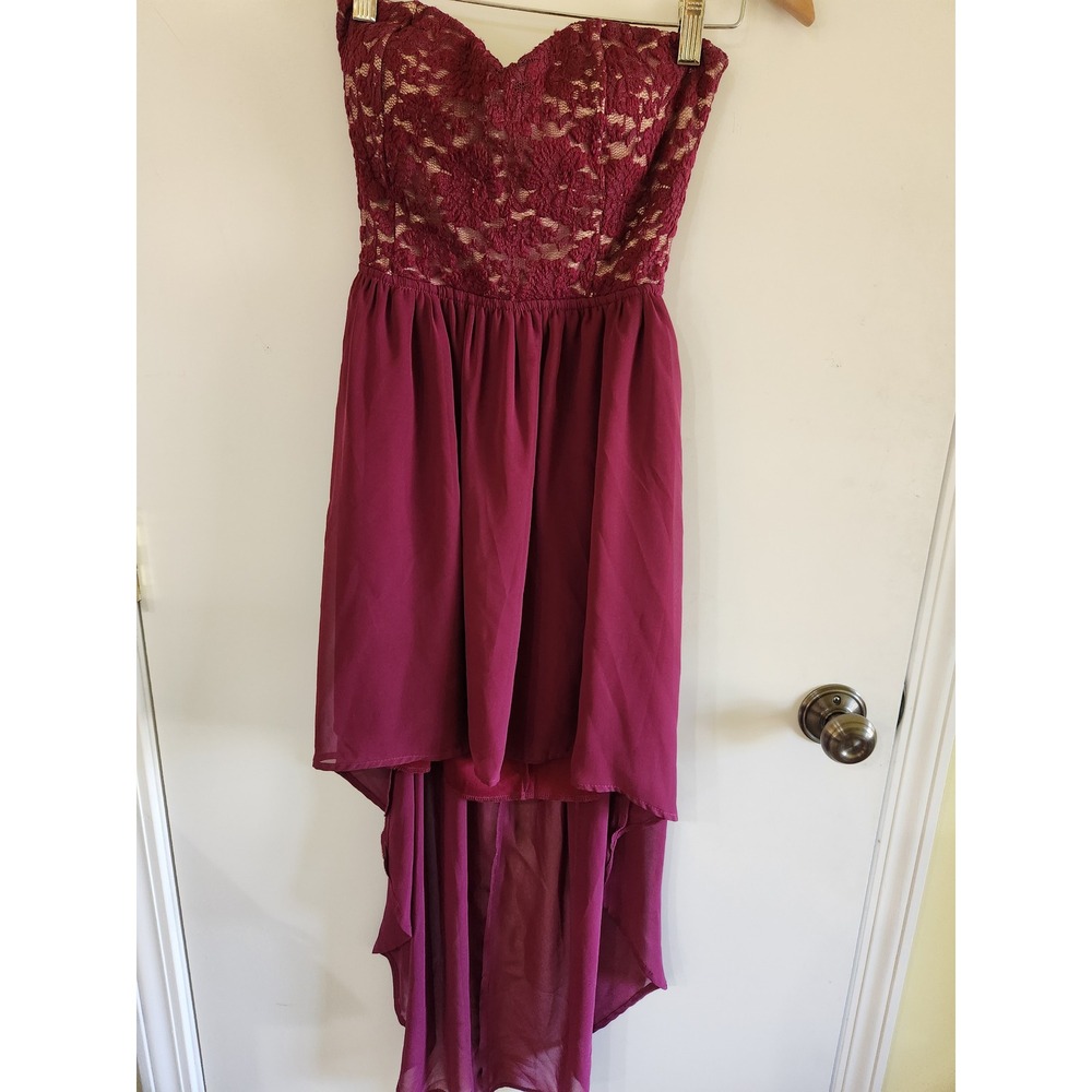 Y2k Vintage strapless sweetheart neckline high-low dress size XS